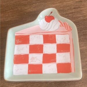 Cherry Cake Slice Decorative Plate